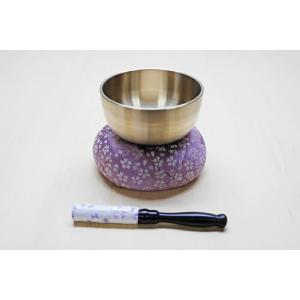 おりんセット 2.5寸 おりん 四角輪台 緑布団 真宗大谷派 東 高田派