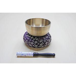 おりんセット 2.5寸 おりん 四角輪台 緑布団 真宗大谷派 東 高田派