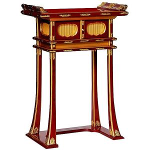 仏壇屋 滝田商店 新型略式曲録 朱塗り（寺院用椅子）（寺院用仏具