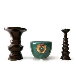 仏具 花鳥 三具足 2.5寸 仏具セット 浄土真宗本願寺派 西 浄土宗 禅宗