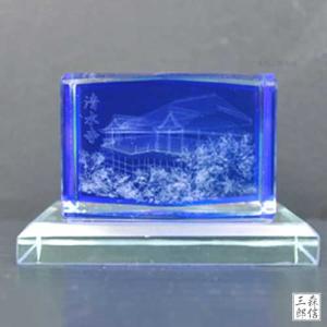 置き物 京都土産 ご当地限定 【3Dクリスタル 千本鳥居】 伏見稲荷大社