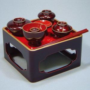 会津塗　お膳 会津塗仏膳椀 金虫喰 7.0号 <メーカーお取り寄せ品> : 創業文政五年