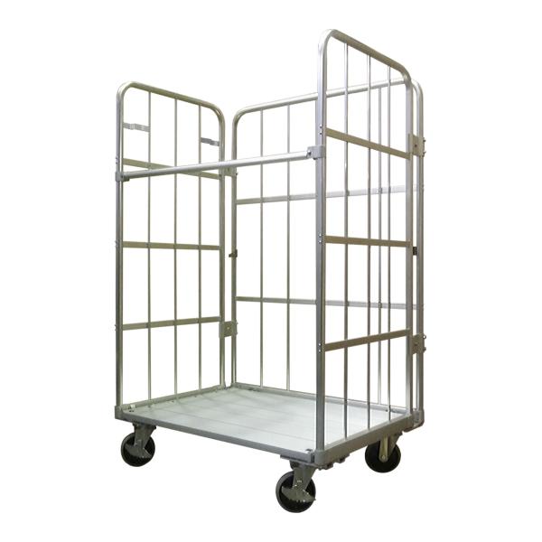 W1112×818×H1700mm　カゴ台車　アルミ製コンビテナー　ヤマト モビリティ＆Mfg.　ア...