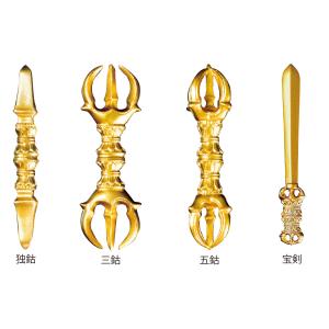 寺院仏具 金剛杵 独鈷・三鈷・五鈷セット 桐箱入り : 仏像仏具