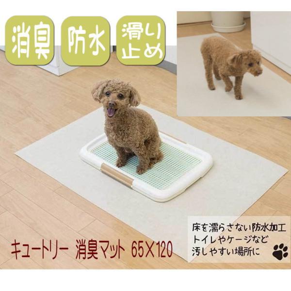 消臭 シート 犬 ペット用 防水 滑り止め マット 65×120 日本製  キュートリー