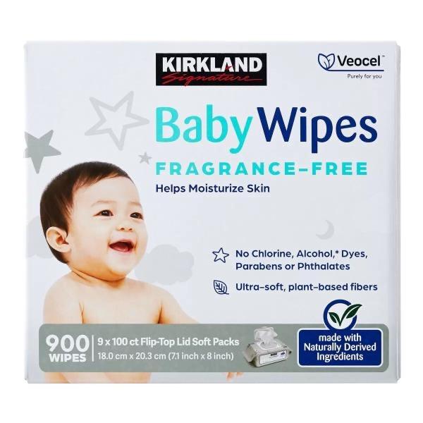 カークランド ベビーワイプ  あかちゃん お尻拭き　100枚×９個　9パック BABY WIPES ...