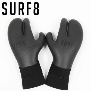 SURF8 グローブ 4mm / 3mm サーフィン 防寒 冬 サーフ8 Lobster Gloves ロブスターグローブ 3本指 グラフェンブラック起毛 保温 防水｜butterflygarage