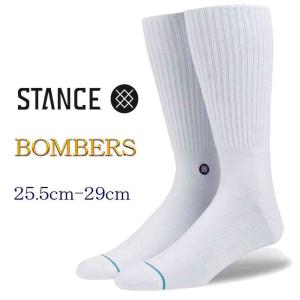 stance ソックス スタンス ソックス 靴下 ボンバー ホワイト Stance Socks Bombers White メンズ L 25.5-29.0cm｜butterflygarage