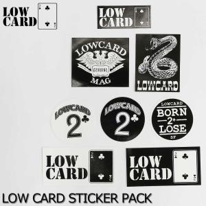 ローカード スケボー ステッカー LOW CARD Sticker Pack 8枚セット シール デカール スケートボード スケボーステッカー 人気 ブランド おすすめ｜butterflygarage
