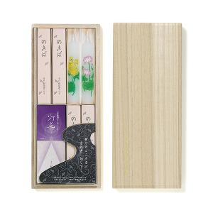 贈答用線香（送料無料） 花式部5種入り 桐箱 （奥野晴明堂）お供え