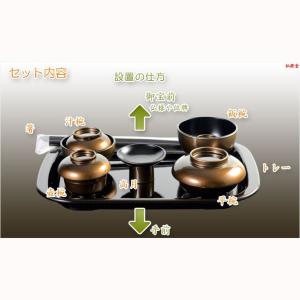 国産仏具【山中塗り漆器・トレー付仏膳セット:一...の詳細画像2