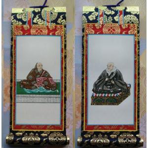 京都西陣・上仕立絹本紙・浄土真宗西・本願寺派掛軸・脇2枚セット・120