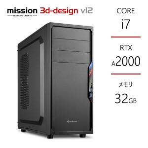 ワークステーション Core i7-12700K NVIDIA RTX A2000 メモリ32GB SSD500GB Z790 サイドフロー空冷 Quadro後継 BTO デスクトップ Mission｜buxton-web