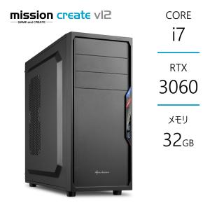 動画編集PC Core i7-12700K RTX3060 メモリ32GB SSD500GB Z790 大型サイドフロー空冷 BTO デスクトップ Mission｜buxton-web