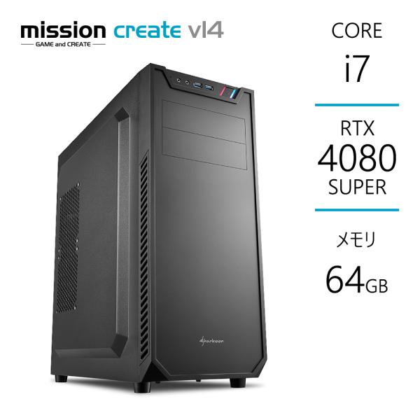 動画編集PC Core i7-14700K RTX4080SUPER メモリ64GB SSD500G...