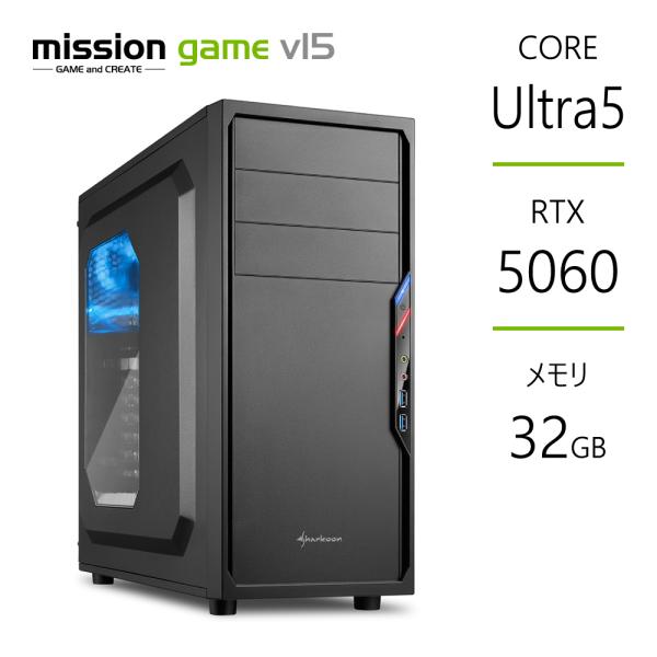 ゲーミングPC RTX5060 Core Ultra5 225F メモリ32GB SSD1TB B8...