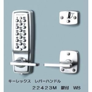長沢　キーレックス2100シリーズ　２２４２３Ｍ　レバー　　鍵付　WB　シルバー