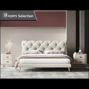 DXラグジュアリーベッド クイーンサイズ ソフトレザー ベッドフレーム