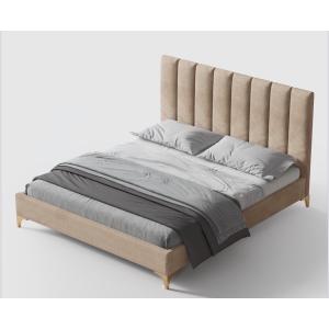 ラグジュアリー ベッド キングサイズ ベージュレザー ラグジュアリー