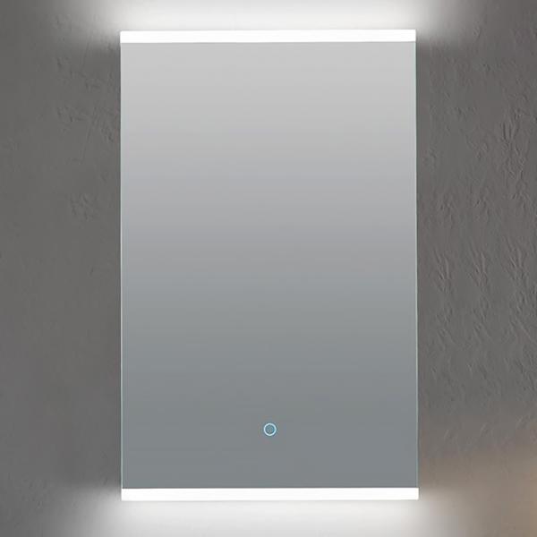 ウォールミラー LED付き タッチスイッチ 500×700 長方形 縦長 壁掛け 化粧 洗面 浴室 ...