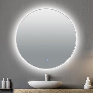 ウォールミラー LED付き タッチスイッチ 直径700 丸 サークル 壁掛け 化粧 洗面 浴室 おしゃれ リゾート 鏡 女優ライト 高級 ホテル BG-M102-700 Luxury Stage