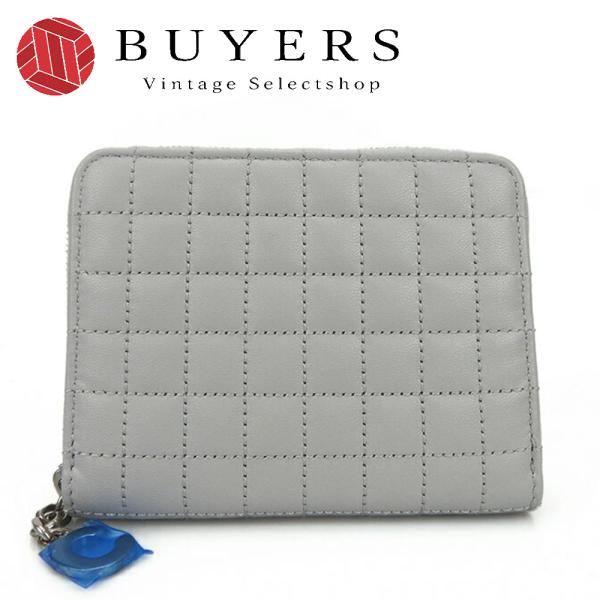 中古 セリーヌ カードケース Cチャーム 10B663BFL.08GC レザー グレー コンパクトウ...