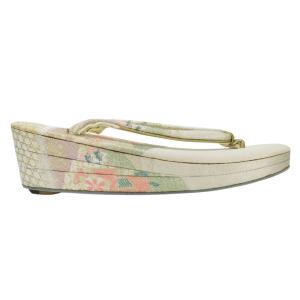 中古 草履 ホワイト マルチカラー 和装小物 ...の詳細画像4