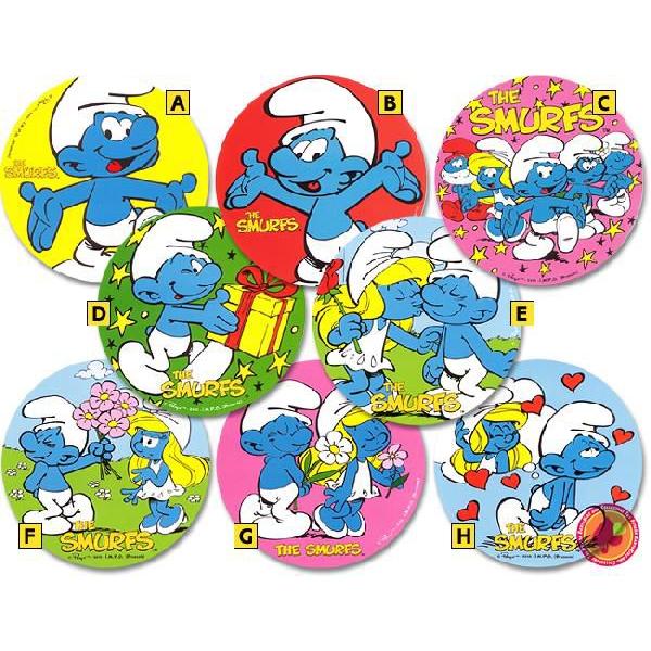 LINE登録で300円クーポン 防水ラウンドステッカー/スマーフ/The Smurfs/