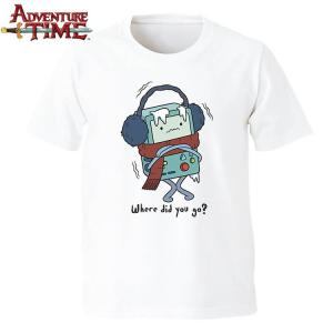 LINE登録で300円クーポン アドベンチャータイム Tシャツ メンズ(L) BMO どこいってたの ホワイト ビーモ Adventure Time｜buyersnetclub