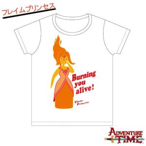 LINE登録で300円クーポン アドベンチャータイム Tシャツ フレイムプリンセス/ホワイト/レディース/M/ Adventure Time｜buyersnetclub