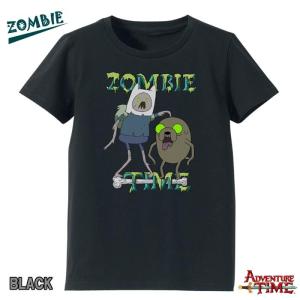 LINE登録で300円クーポン アドベンチャー タイム Tシャツ ゾンビタイム ブラック メンズ M Adventure Time