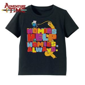 LINE登録で300円クーポン アドベンチャータイム Tシャツ ホーミーズHOMIES （ブラック）レディース(M) Adventure Time｜buyersnetclub