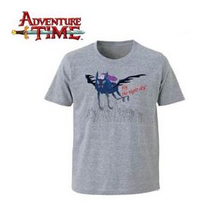 LINE登録で300円クーポン アドベンチャータイム Tシャツ メンズ(XL) /グレー/（夜空を飛べ！）マーセリン・バブルガムプリンセス Adventure Time｜buyersnetclub