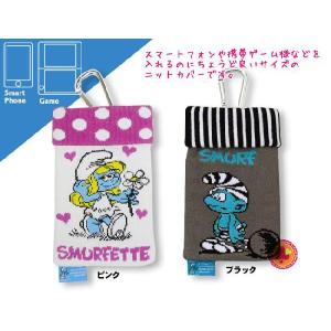 LINE登録で300円クーポン 携帯ニットケース/L/ M-Pocket/スマーフ/The Smurfs/｜buyersnetclub