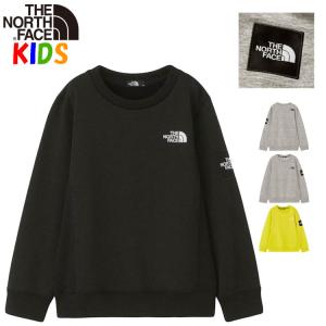 ノースフェイス キッズ 100-150cm 長袖スクエアロゴクルー North Face スウェットシャツ トレーナー 男の子女の子 未就学児 小学生 おしゃれアウトドアブランド｜buyersnetclub