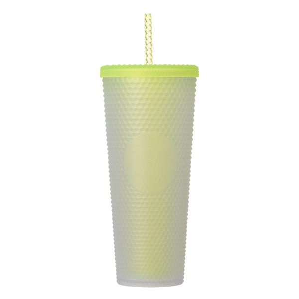 STARBUCKS SPRING2025 ロゴコールドカップタンブラーネオンイエロー710ml 【箱...