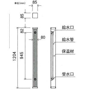 エバタ 水栓柱 ESVS-1200 ガーデニン...の詳細画像1