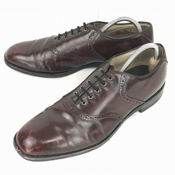 80s以前ビンテージ★ジョンストン&amp;マーフィー★本革/グッドイヤー製法/ホールカットスタイル/サドル...