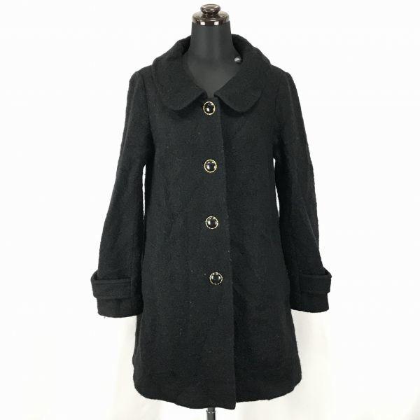ViS/ビス★イタリア産/高級ウール使用/ロングコート【レディースS/黒】◆BG130