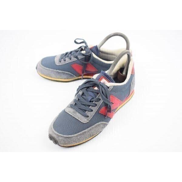 new balance★U410VNR【23.5/紺×赤】メッシュ×スエード×レザー/ローカットスニ...