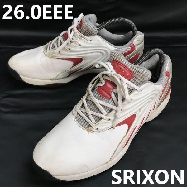 スリクソン/SRIXON★ソフトスパイク/ゴルフシューズ【size:26.0EEE/白×赤/whit...