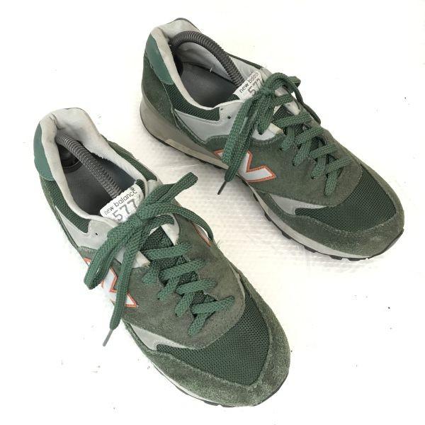 イングランド/英国製★New Balance★M577 GGO/スエード/レザースニーカー【UK8....