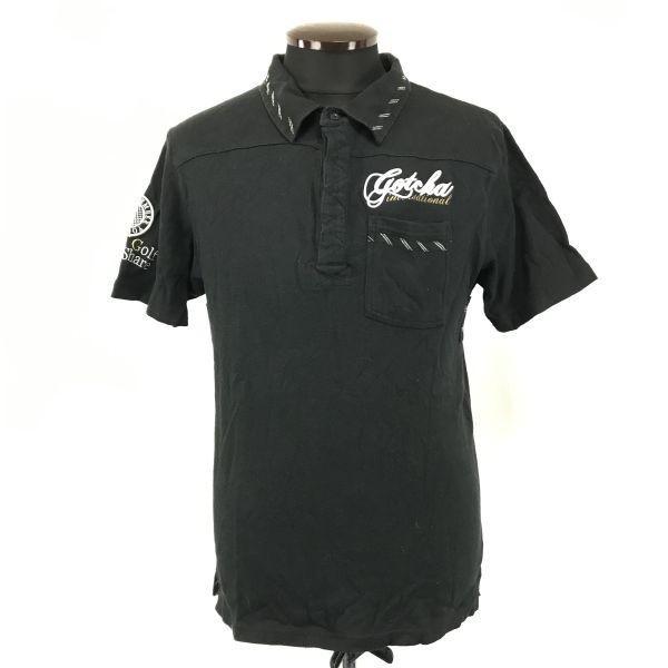 GOTCHA GOLF/ガッチャ★ゴルフウェア/半袖ポロシャツ【Mens size -L/黒/bla...