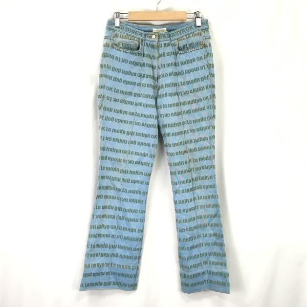 Vintage/伊太利屋/イタリヤ★総柄/デニムパンツ/ジーンズ【11/women’s size -...