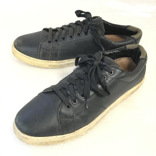 ジースターロゥ/G-STAR RAW★レザースニーカー【28.5相当/EUR44/UK10/黒】シュ...