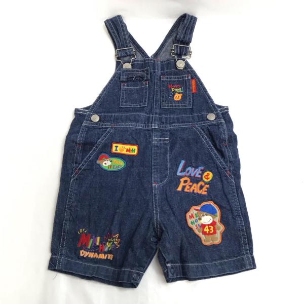 日本製★MIKI HOUSE【ミキハウス】オーバーオール【キッズ80/デニム生地】赤ちゃん/ベビー/...
