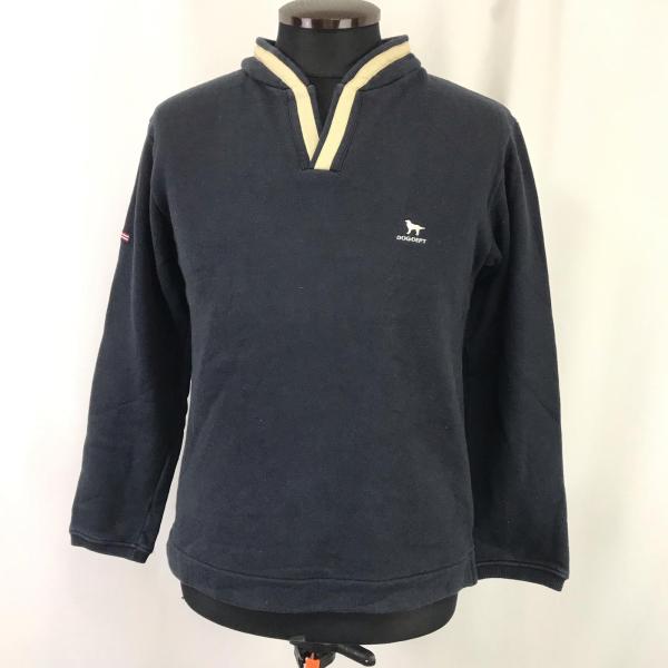 日本製★DOG DEPT【ドッグデプト】長袖/スウェットＴシャツ【メンズS/黒/black】Vネック...