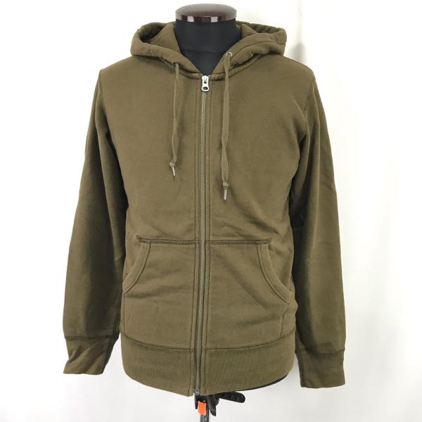 UNIQLO【ユニクロ】スウェット/ジップパーカー【メンズS/カーキ/khaki】Tops/hood...