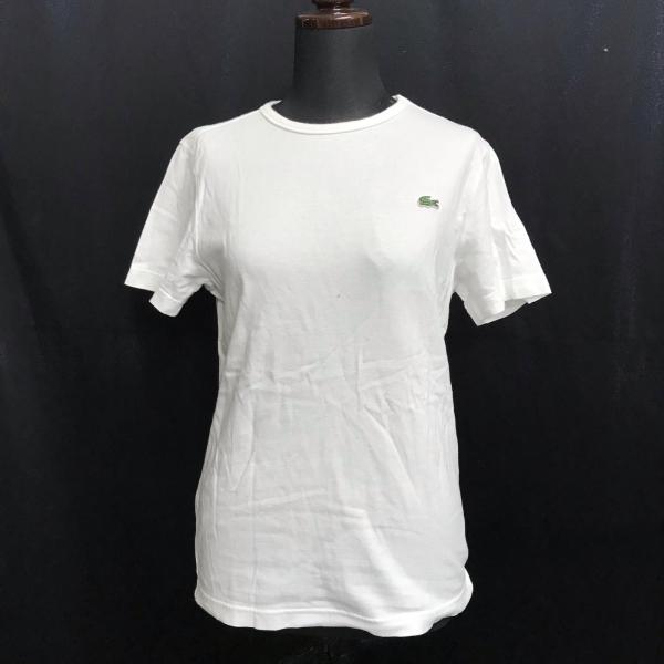 日本製★LACOSTE【ラコステ】半袖Ｔシャツ【size:2/レディースM/白/white】コットン...