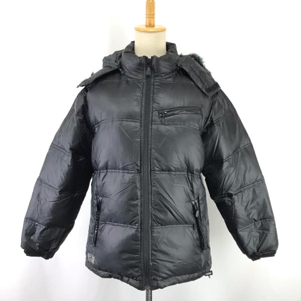 BLUE CROSS【ブルークロス】肉厚ダウンジャケット【レディースM/黒/black】裏地総柄/着...